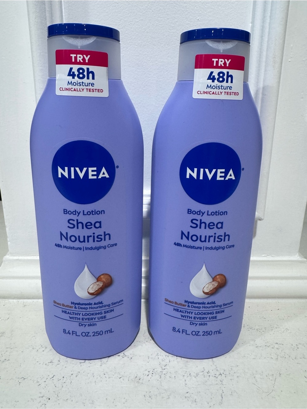 Nivea Shea Nourish Body Lotion - Lavender (8.4 fl oz) set of 2 NWT